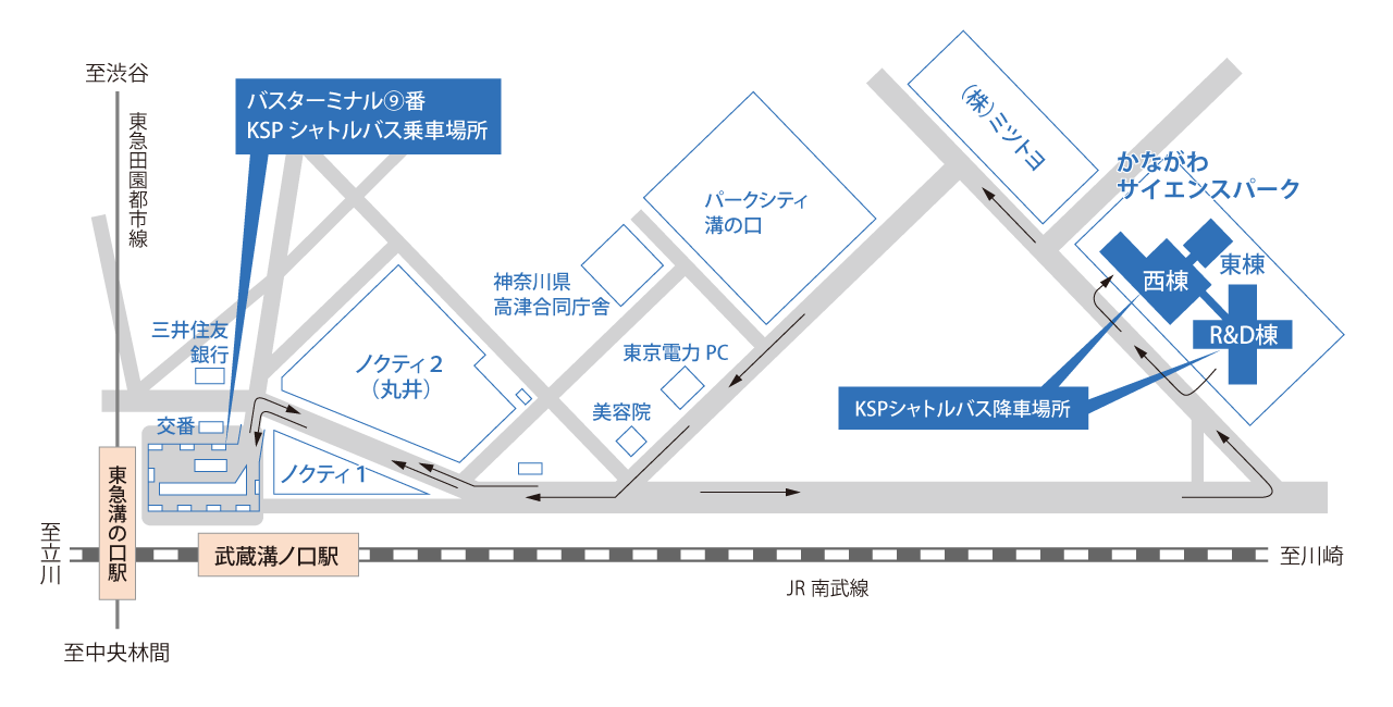 溝の口駅から徒歩の場合