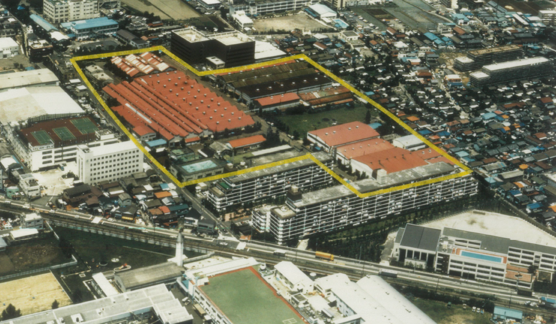 Ikegai Iron Works Mizoguchi Head Office Factory at the time of land acquisition (aerial photography)